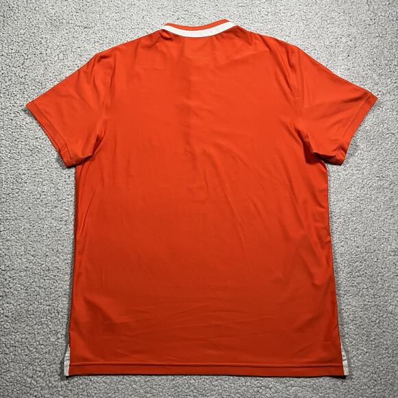 Nike Roger Federer Polo Shirt Mens L Orange Henley Tennis RF 2010 Indian Wells - Picture 4 of 15
